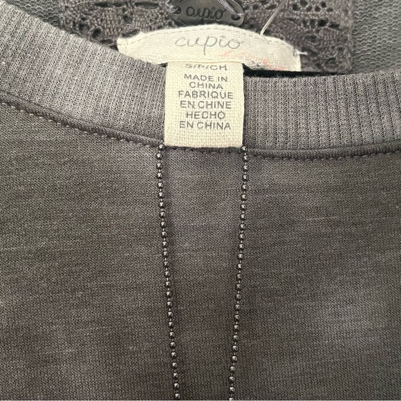 Cupio Blush New High Low Pattern Grey Top - S - Picture 8 of 9